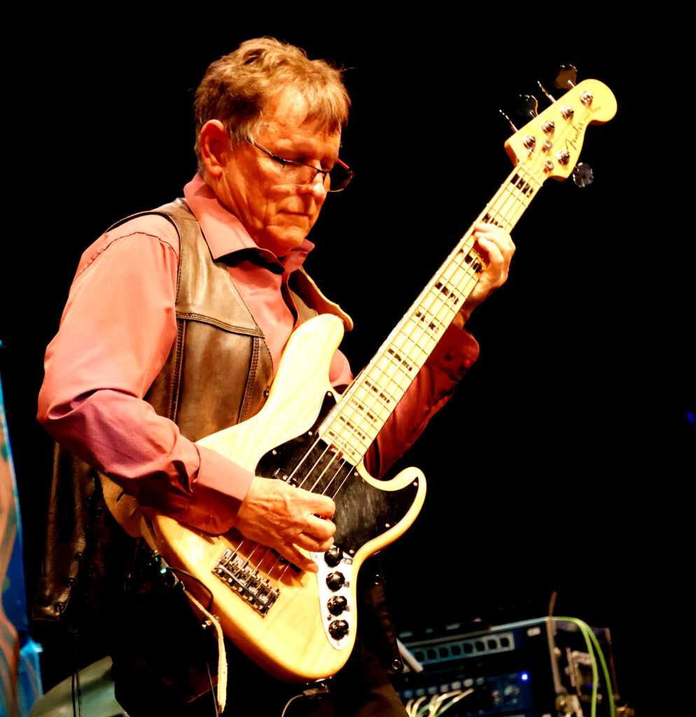 Bassist David Goldflies on Stage